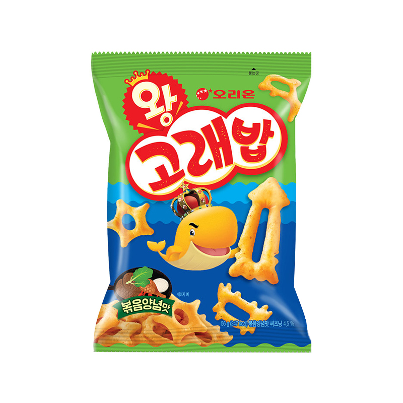 ORION Stir-fried King Whale Shape Snack 56g x 24