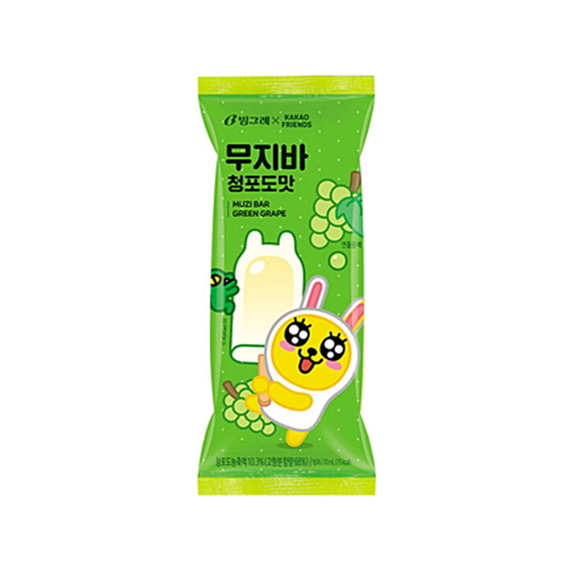 BINGGRAE Kakao Muji Bar Green Grape Flavor (F) 70ml x 40