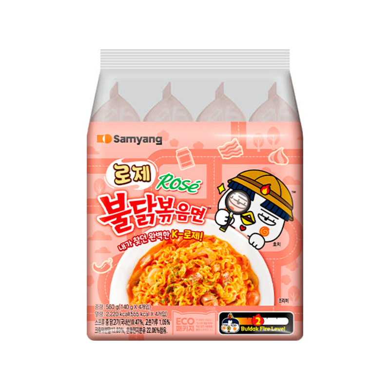 SAMYANG Buldak Flavor Rose Sauce Ramen 140g x 4p x 8
