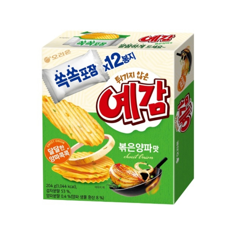 ORION Yegam Potato Chip Stir-fried Onion Flavor 204g x 16