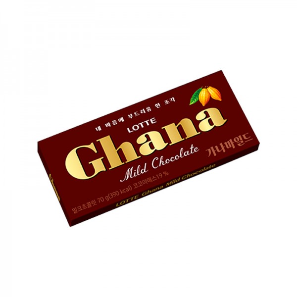 Lotte Ghana Milk Chocolate Pack Byte Size 26Pieces@Pack