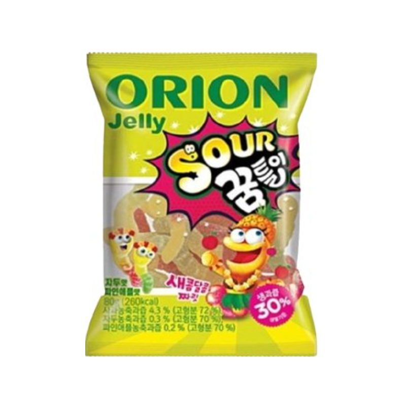 ORION Worm Shape Jelly Sour 80g x 40