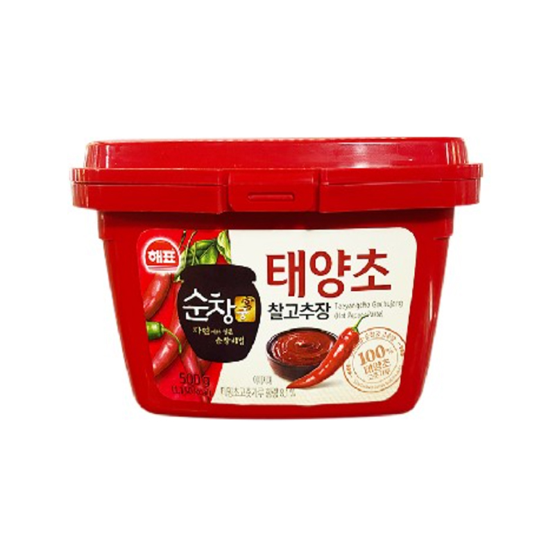 SAJO HAEPYO Sunchanggung Taeyangcho Spicy Red Pepper Paste (E) 500g x 20