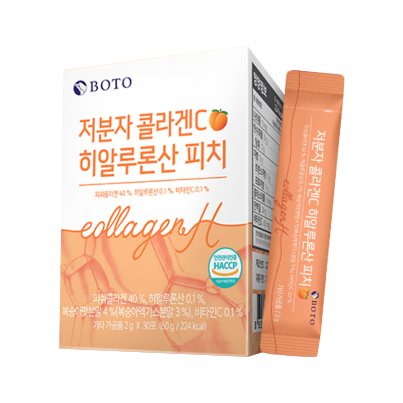 BOTO Low Molecular Collagen C Hyaluronic Acid Peach 2g x 30p x 90