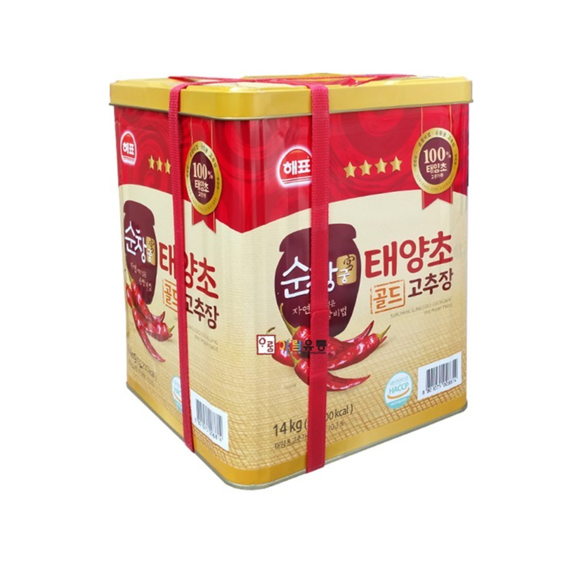 SAJO HAEPYO Sunchanggung Taeyangcho Gold Red Pepper Paste Can 14kg x 1