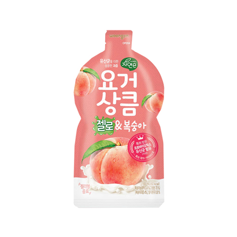 WOONGJIN Nature's Yogur Jello Peach Pouch 100ml x 40