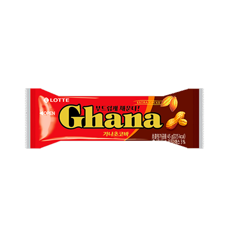 LOTTEWELLFOOD Ghana Choco Bar Peanut 45g x 96