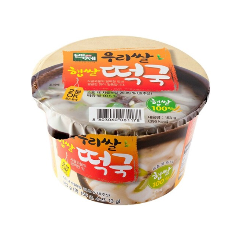 BAEKJE Korean Rice Cake Soup 163g x 16