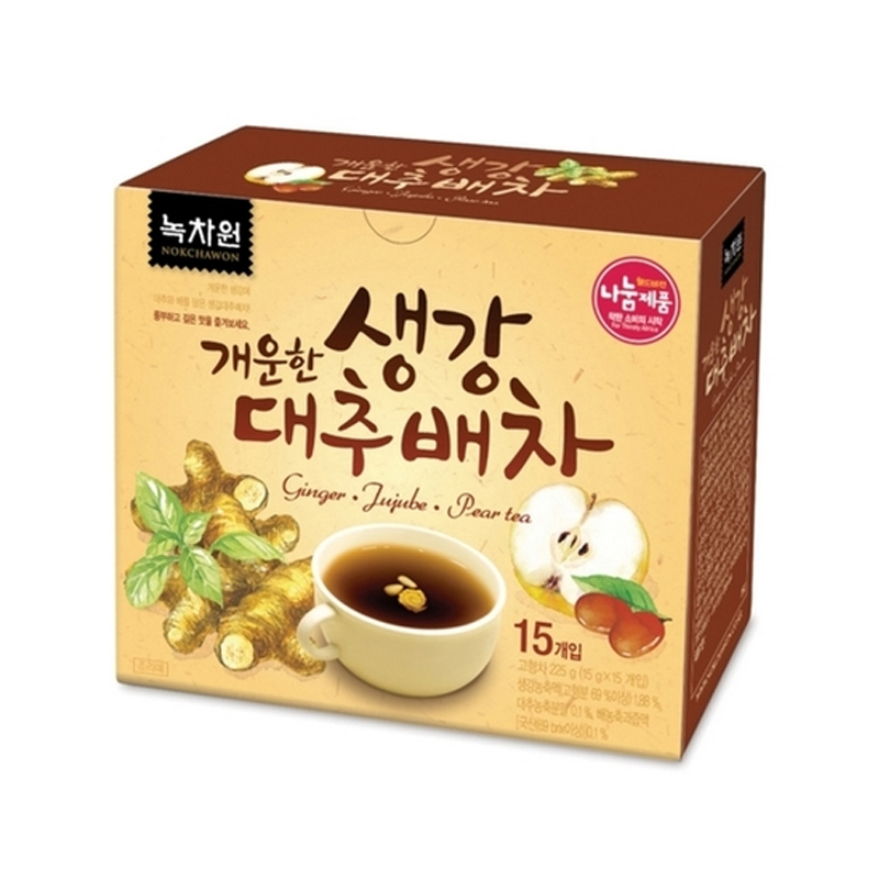 NOKCHAWON Ginger Jujube Pear Tea 15g x 15p x 12