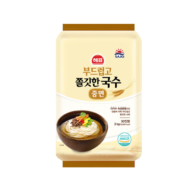 SAJO HAEPYO Chewy Jungmen Noodles 3000g x 4