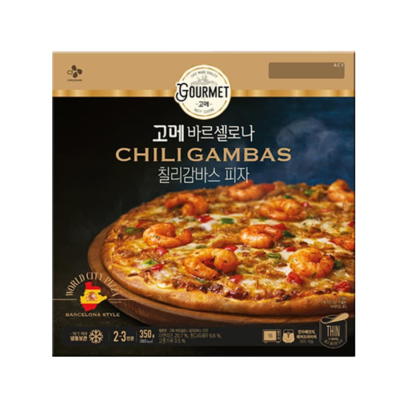 CJ Gourmet Barcelona Chili Gambas Pizza (F) 350g x 12