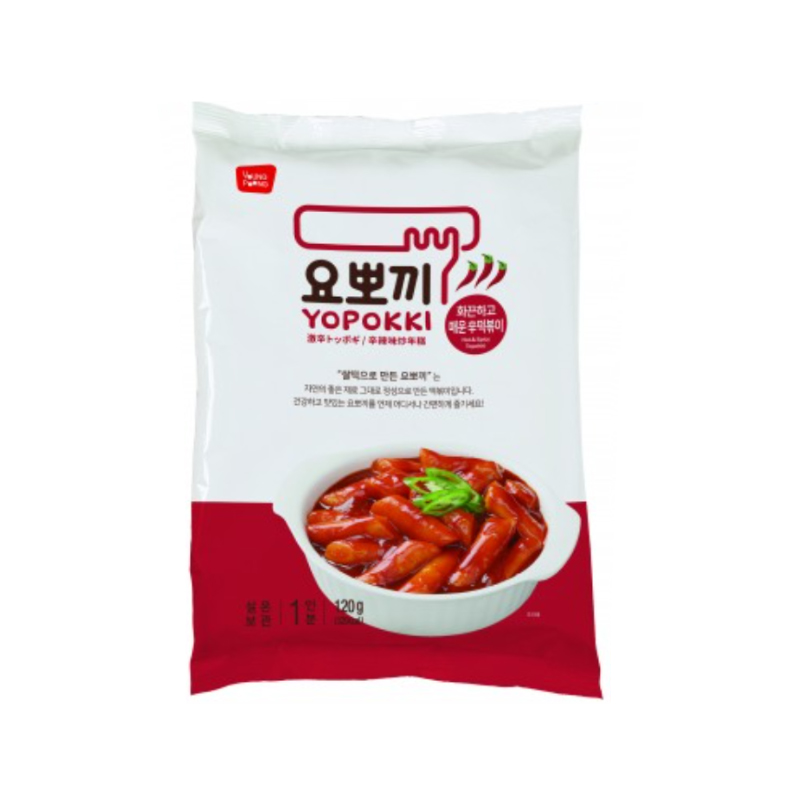 YOUNGPOONG Yopokki Hot and Spicy Tteokbokki Pack 120g x 20