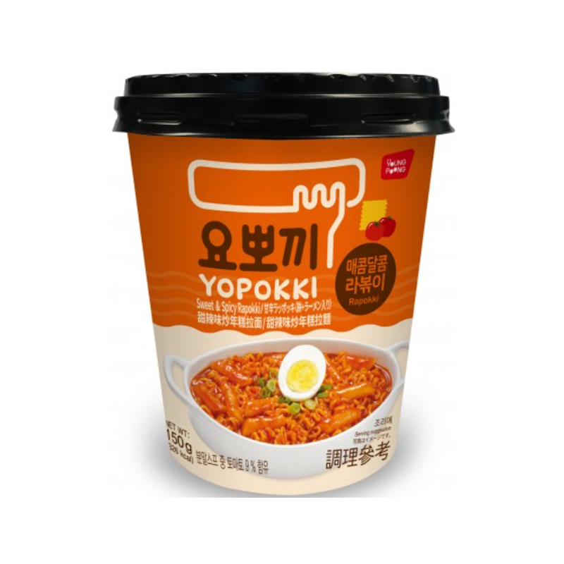 YOUNGPOONG Yopokki Sweet and Spicy Rapokki Cup 145g x 16