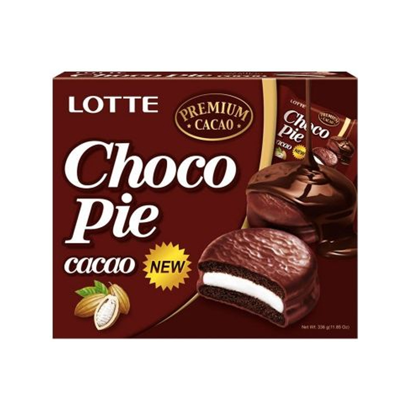 LOTTE Choco Pie Cacao 12ea (E) 336g x 8