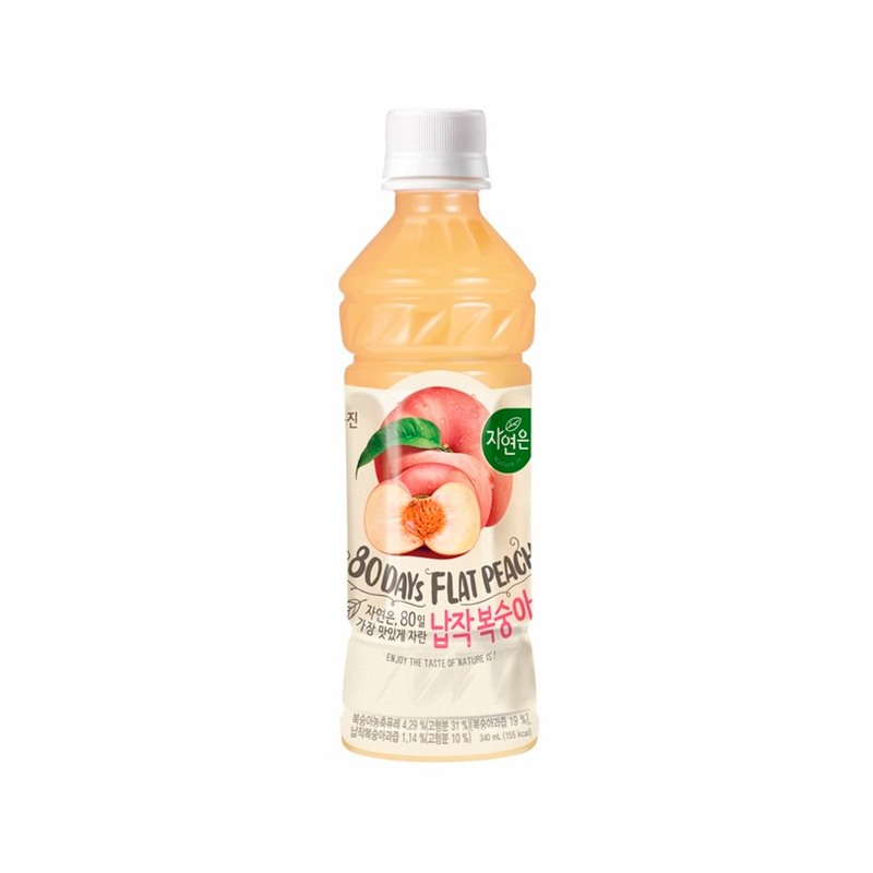 WOONGJIN FOOD Nature's Flat Peach 340ml x 24