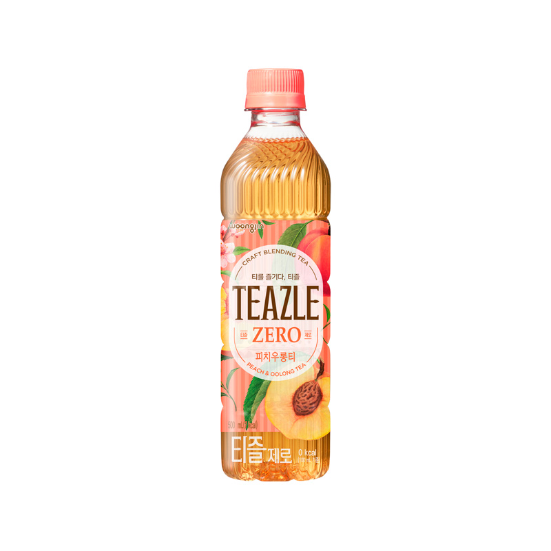 WOONGJIN Teazle Zero Peach & Oolong tea PET (E) 500ml x 20