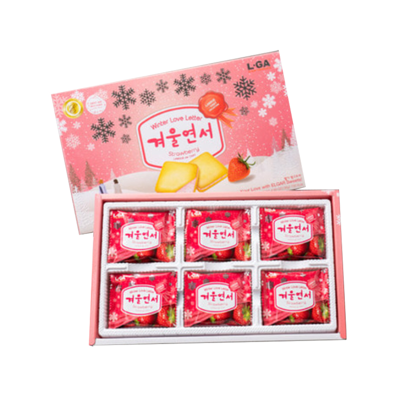 L-GA Winter Love Letter Strawberry Langue De Chat 144g x 20