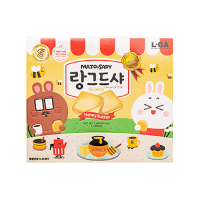 L-GA Majo&Sady Honey Butter Langue De Chat 216g x 20