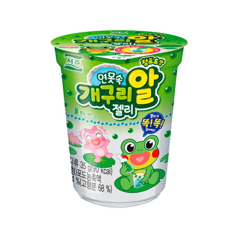 SEOJU Pond Frog Egg Jelly Green Grape Flavor 35g x 48