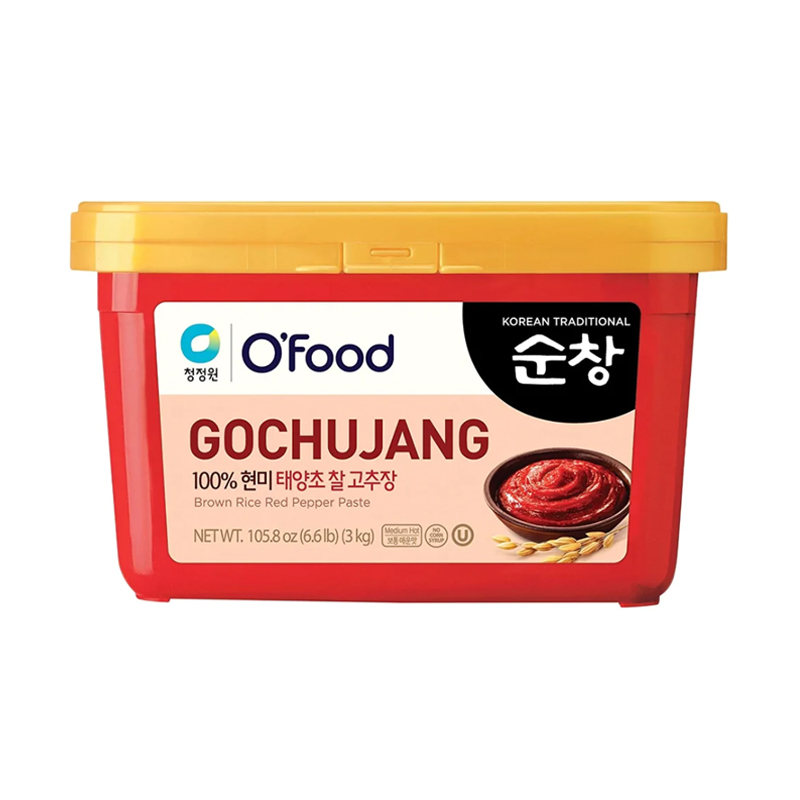 CHUNGJUNGWON O Food Brown Rice Square Pepper Paste for Global use (E) 3000g x 4