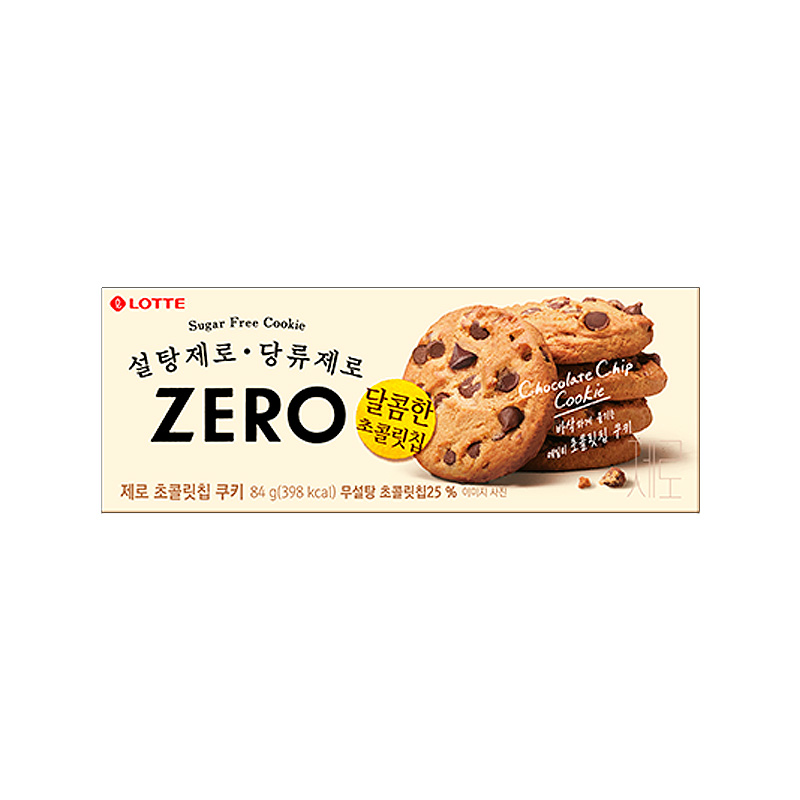 LOTTE Zero Chocolate Chip Cookie 84g x 20