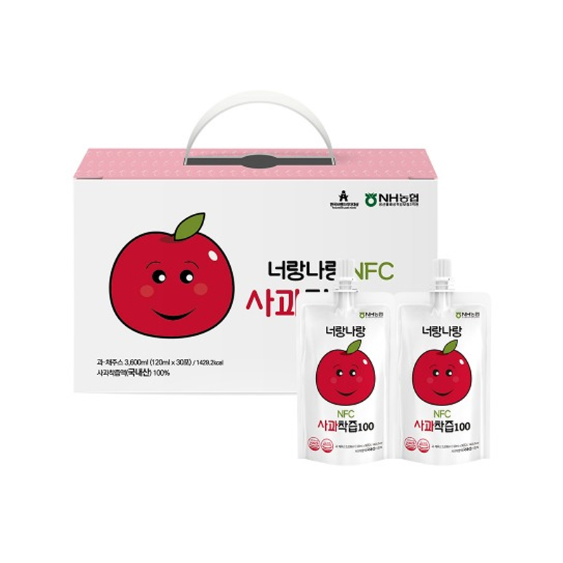 MIPPEUM Neorang-narang NFC Apple Juice 100% Spout 120ml x 30p x 4