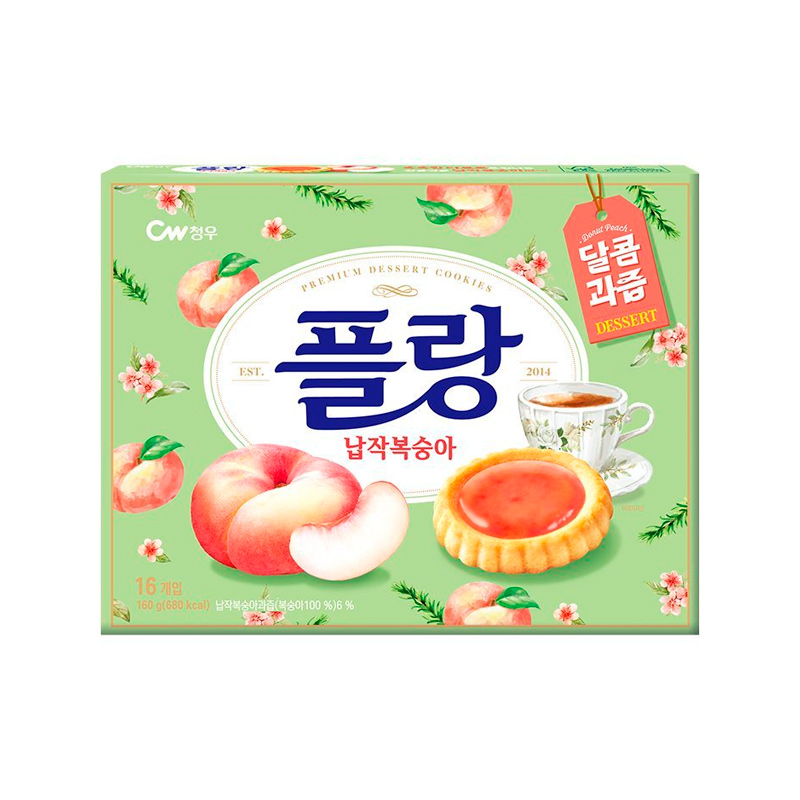 CW Flan Peach Tarte Cookie 160g x 8