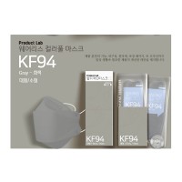 PRODUCT LAB Wearless KF94 Mask Gray Large 1p x 50p x 20