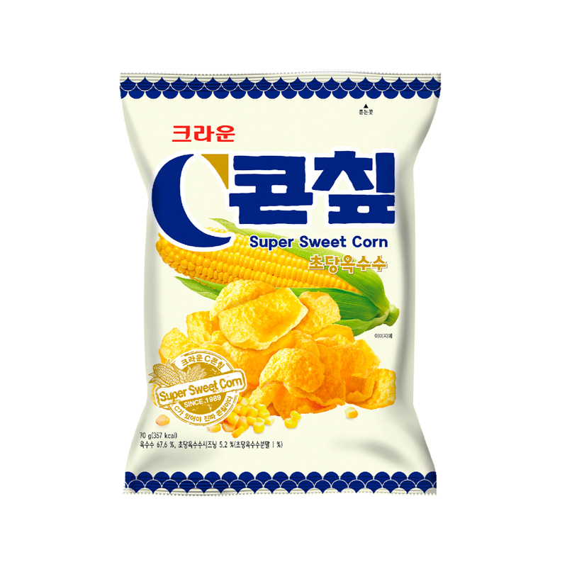 CROWN Corn Chip Chodang Corn Flavor 70g x 16