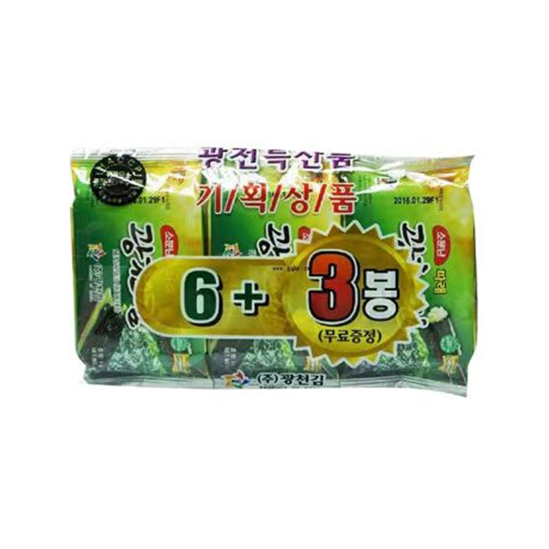 KWANGCHEONKIM Green Laver Doshirak 5g x 9p x 10