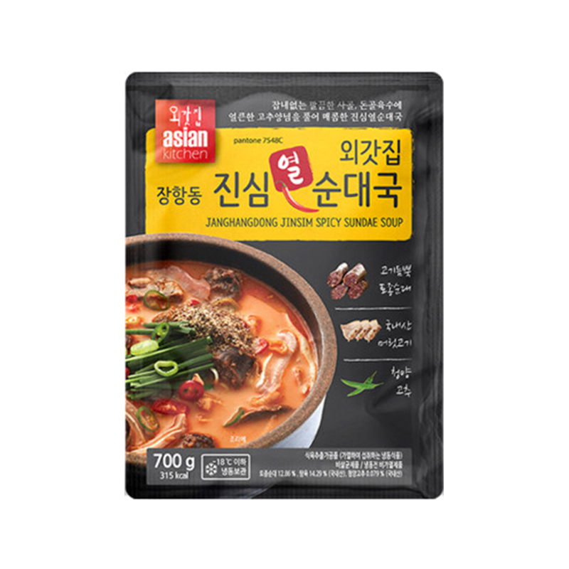 WAEGOTZIP Janghangdong Jinsim Spicy Sundae Soup (F) 700g x 24