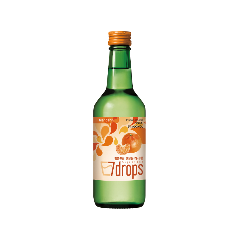 7DROPS Soju Mandarin Alc. 12% 360ml x 20