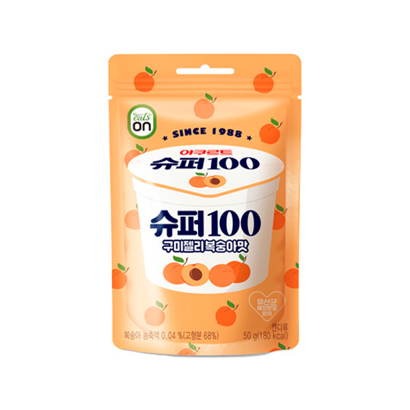 HY Eats on Super100 Gummy Jelly Peach Flavor 50g x 40