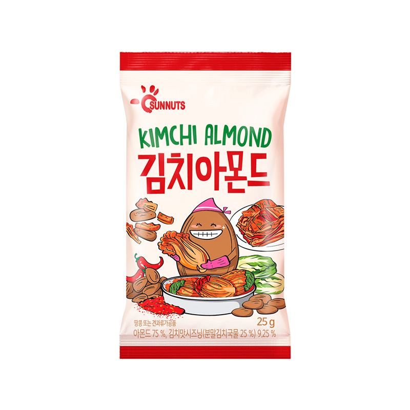 SUNMYUNG Nuts Holic Kimchi Almond HALAL 25g x 160