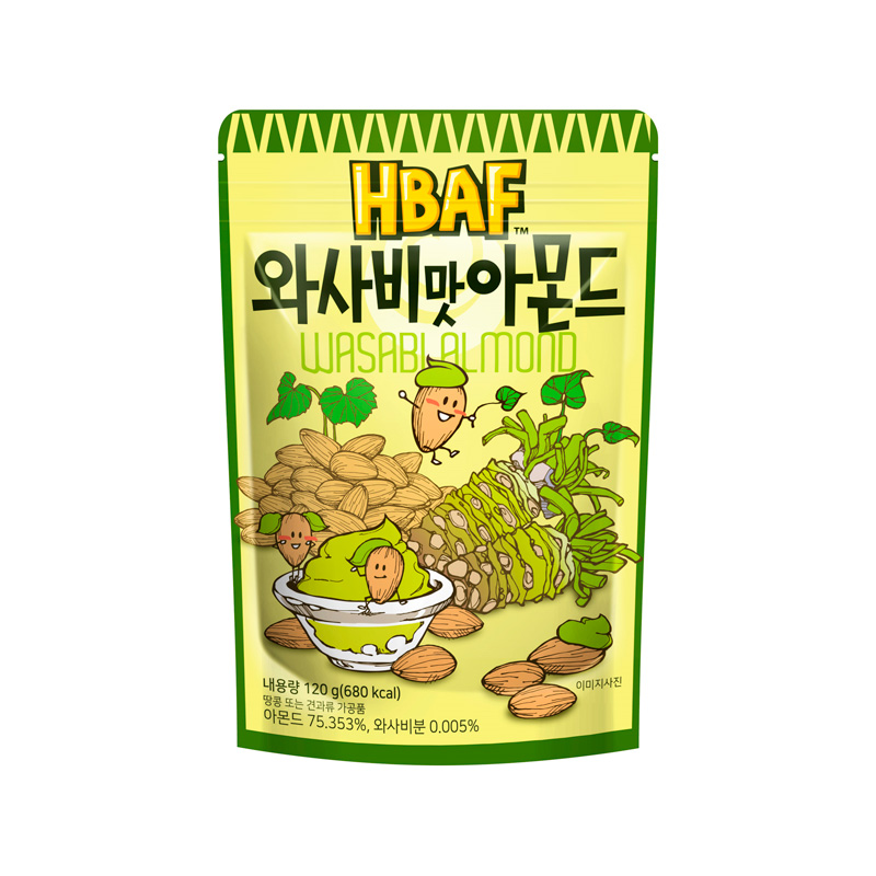 HBAF Wasabi Almonds 120g x 20