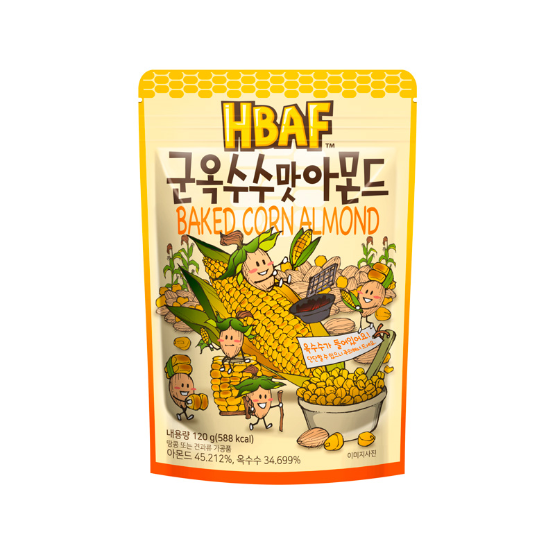 HBAF Baked Corn Almonds 120g x 20