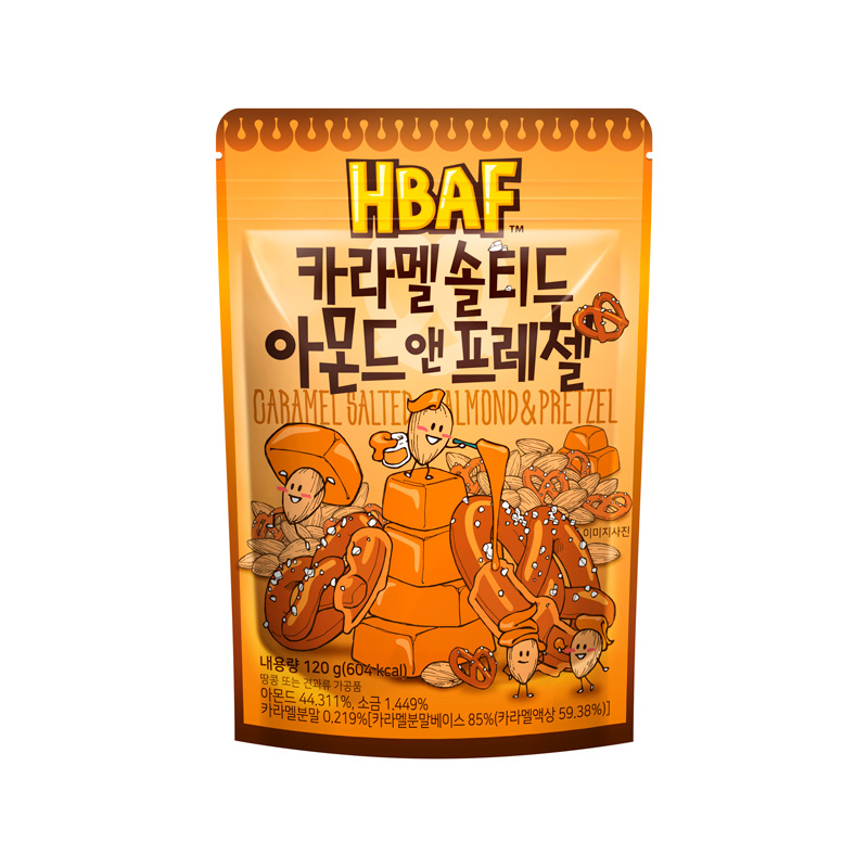 HBAF Caramel Salted Almonds & Pretzels 120g x 20