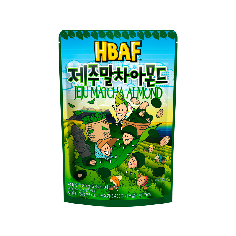 HBAF Jeju Matcha Almond 120g x 20