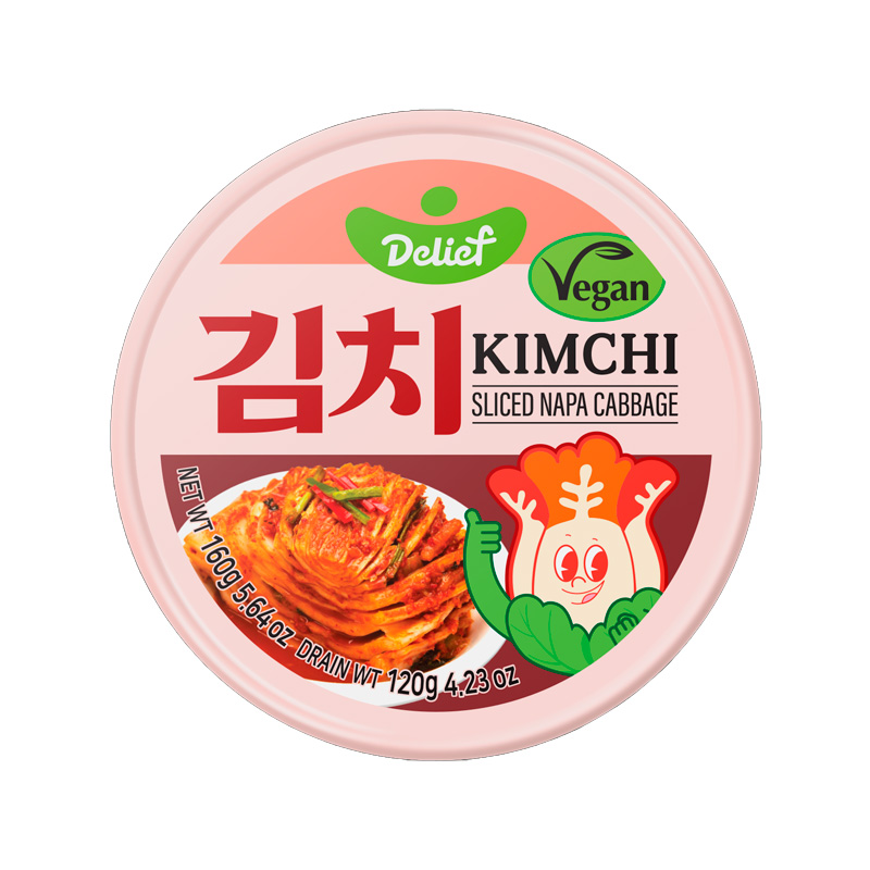 DELIEF Sliced Napa Cabbage Kimchi Can 160g x 24