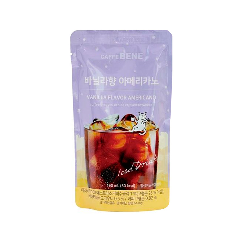 CAFFE BENE Vanilla Flavor Americano Pouch 190ml x 50