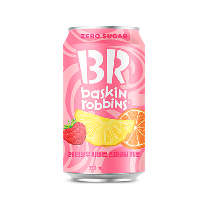 BR Rainbow Sherbet Sparkling Zero 350ml x 24