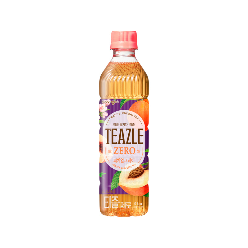 WOONGJIN Teazle Zero Peach & Earl grey PET (E) 500ml x 20