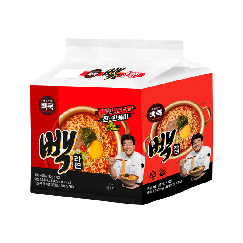 THEBORN Baek Jong-won's Paik Cook Paik Ramen 115g x 4p x 8