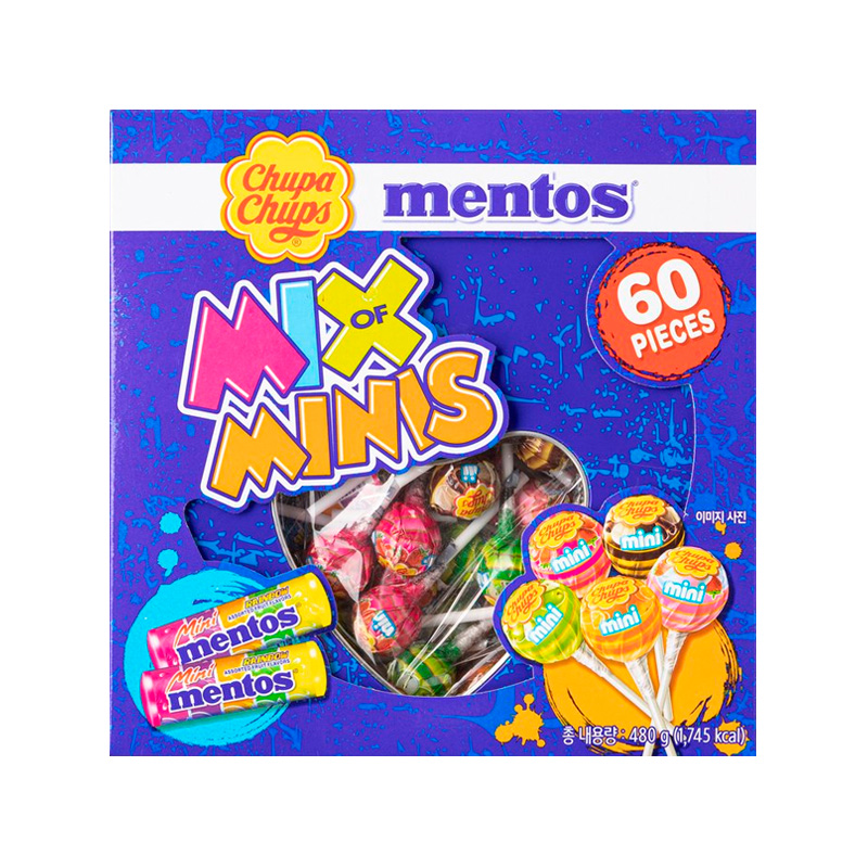 NONGSHIM Chupa Chups and Mentos Mix Of Minis Candy 480g x 24