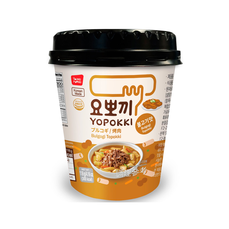 YOUNGPOONG Yopokki Bulgogi Tteokbokki Cup 118g x 30