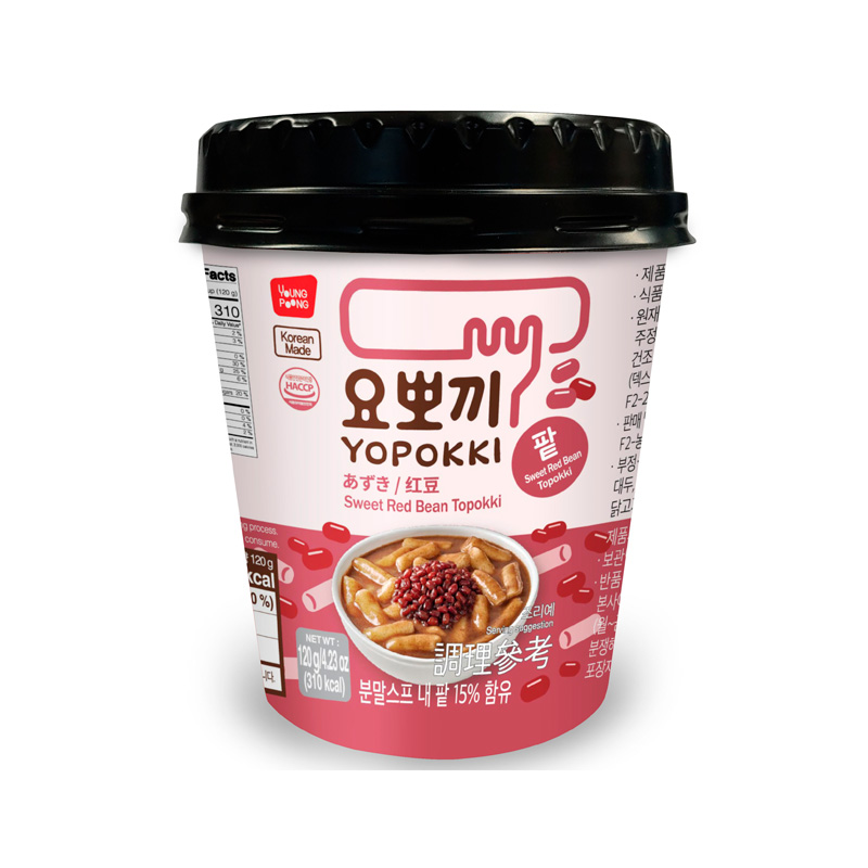 YOUNGPOONG Yopokki Sweet Red Bean Tteokbokki Cup 120g x 30