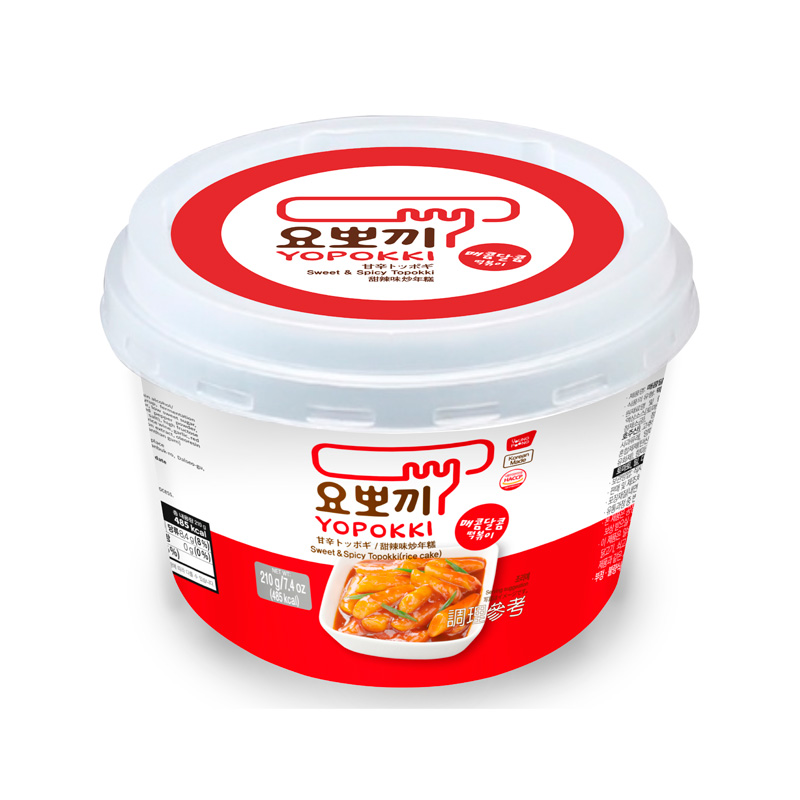 YOUNGPOONG Yopokki Spicy and Sweet Tteokbokki Big Cup 210g x 16