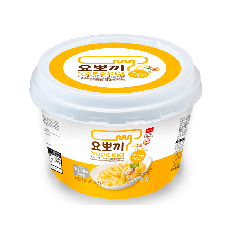 YOUNGPOONG Yopokki Golden Onion Butter Tteokbokki Big Cup 180g x 16