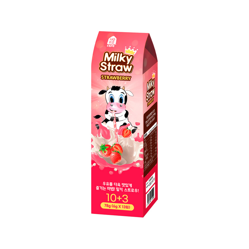 HOME&KIDS Milkystraw Strawberry 6g x 13p x 12