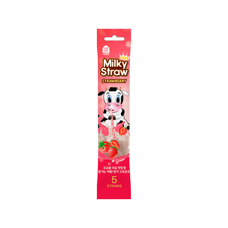 HOME&KIDS Milkystraw Strawberry 6g x 5p x 24